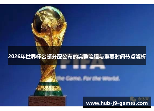 2026年世界杯名额分配公布的完整流程与重要时间节点解析